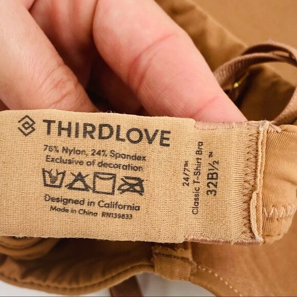 Thirdlove 24/7 Classic t shirt bra size 32 B and 1/2 mocha - Picture 7 of 7